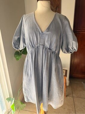 Landry Kate Esther Denim Dress Light Wash Large NWT Large